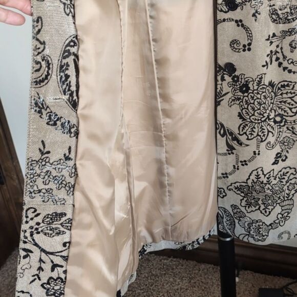 Vintage Leather Tapestry Trench Coat Size Small - Picture 5 of 16